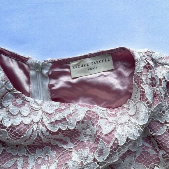 NWT RACHEL PARCELL WHITE LACE SHORT SLEEVE SHEATH MIDI COCKTAIL DRESS - S - Picture 8 of 14